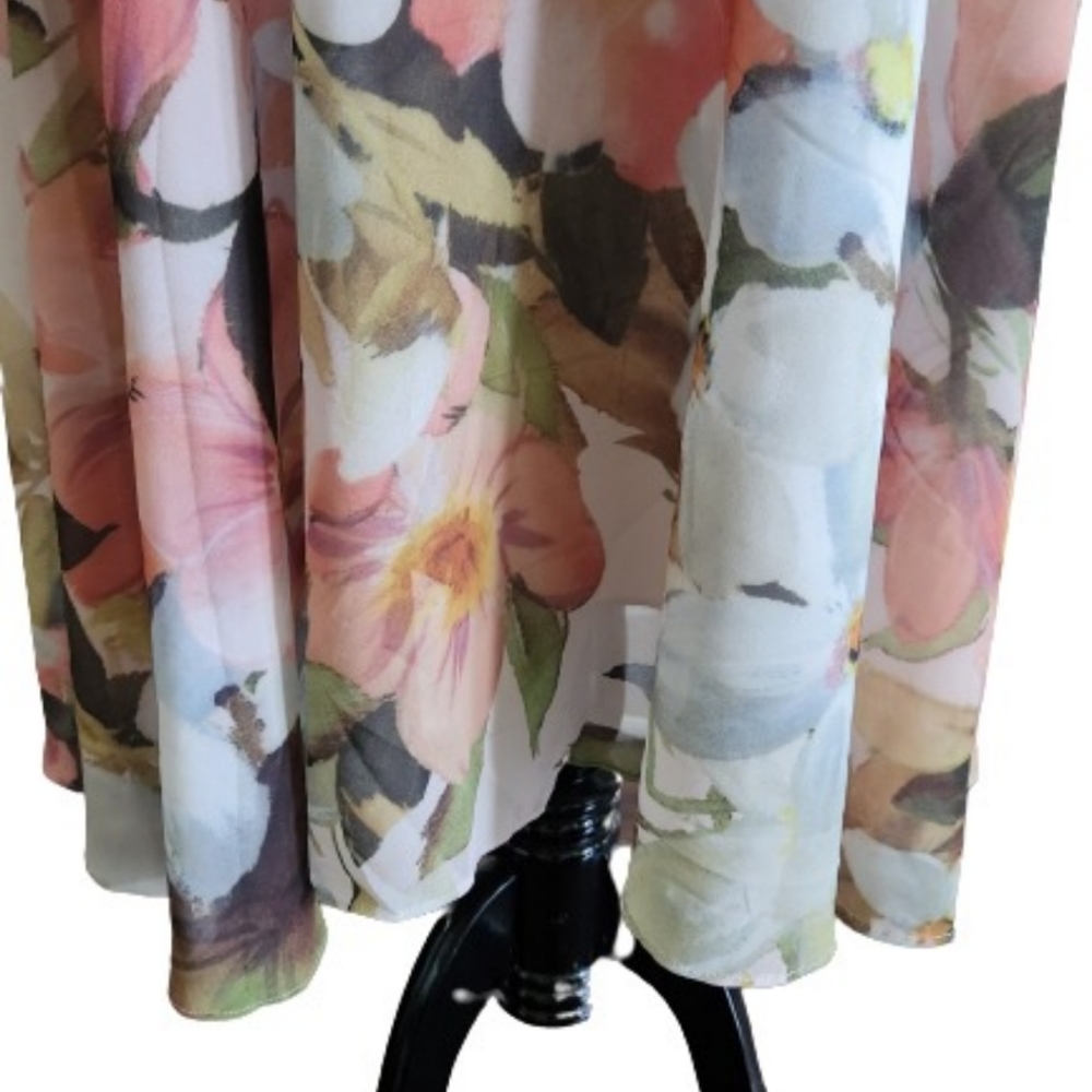⬇️T Tahari Floral Print Sleeveless Midi Dress - Picture 5 of 14